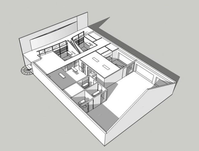 Cration d'un bureau : Sketchup.07