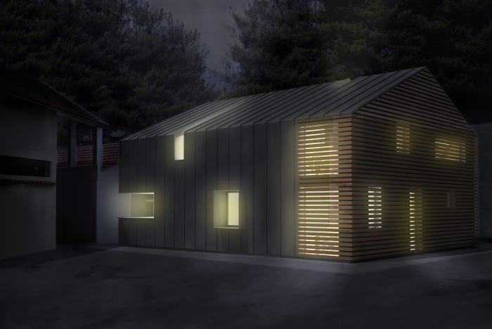 Maison ossature bois : Vue de nuit