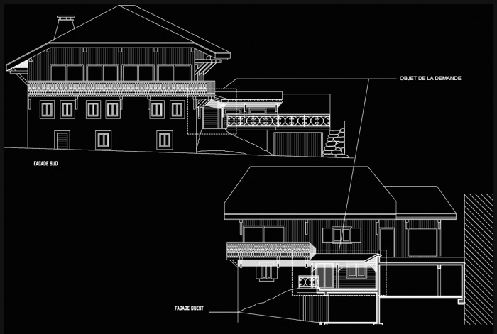 EXTENSION D'UNE CHAMBRE D'HOTE : FACADES