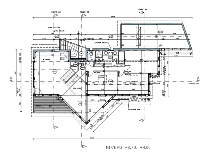 Maison individuelle ossature bois : plan