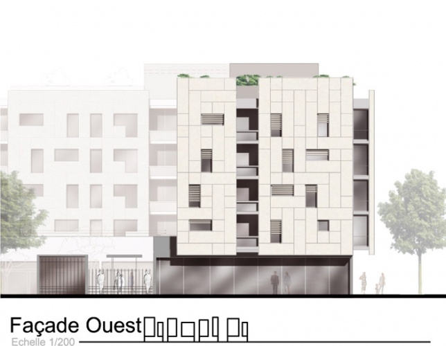 Concours-construction de 90 logements et commerces : fa O2