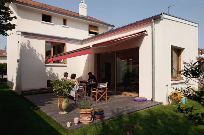 rnovation extension d'une maison ouvrire : terrasse